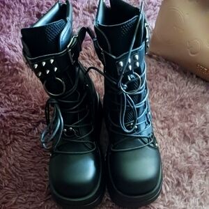 Black Studded Women's Boots